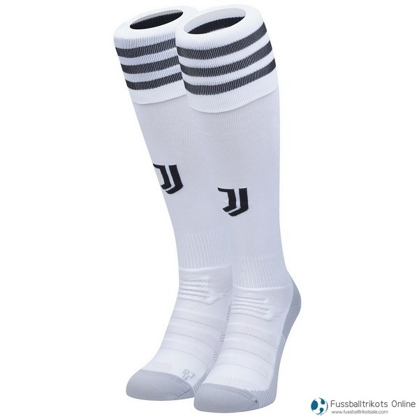 Juventus Socken Heim 2018-19 Weiß Fussballtrikots Günstig